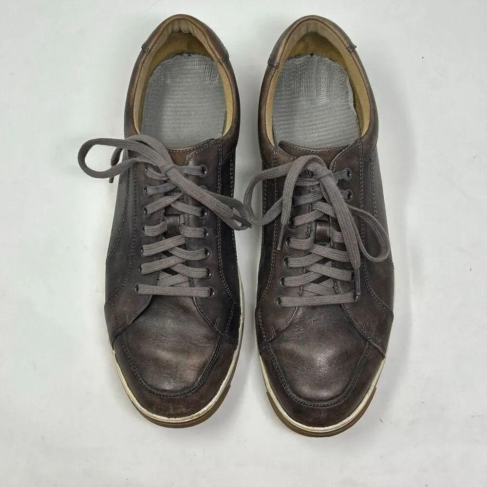 Cole Haan Vartan Sport Oxfords Leather Sneakers Mens Sz 10 Ironstone Brown Gray
